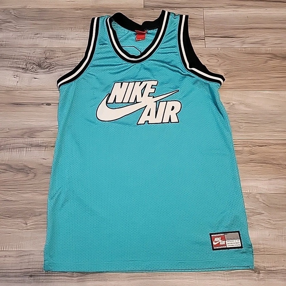 Nike Air Tank Top Shirt Mens Medium Blue Reto Basket Sleeveless Vintage